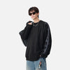 Bambu Desenli Bisiklet Yaka Sweatshirt