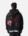 Gotik Göz Küresi Desenli Bol Kesim Sweatshirt