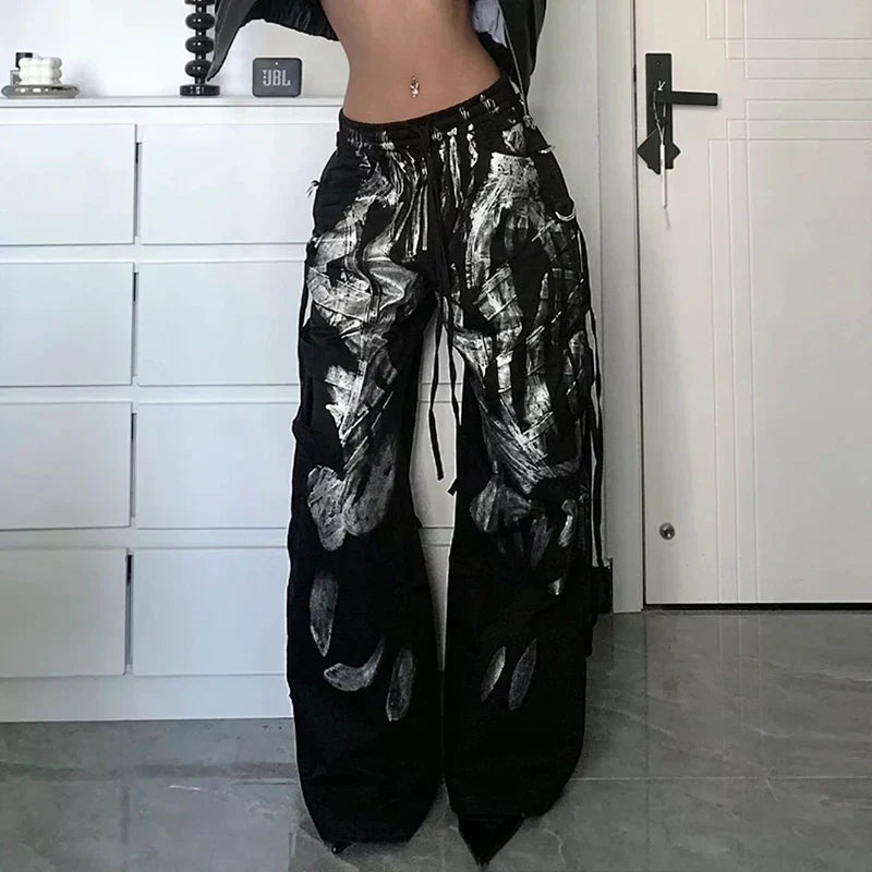 Grunge Desen Cargo Pantolon