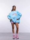 Kadın Oversize Bisiklet Yaka Sıcak Tutan Sweatshirt