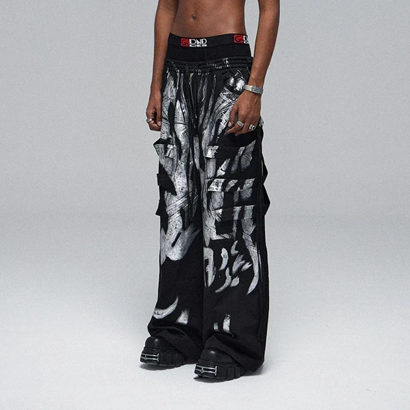 Grunge Desen Cargo Pantolon