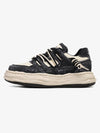 Nakış Yazılı Eskitme Denim Platform Sneaker