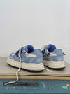 Nakış Yazılı Eskitme Denim Platform Sneaker