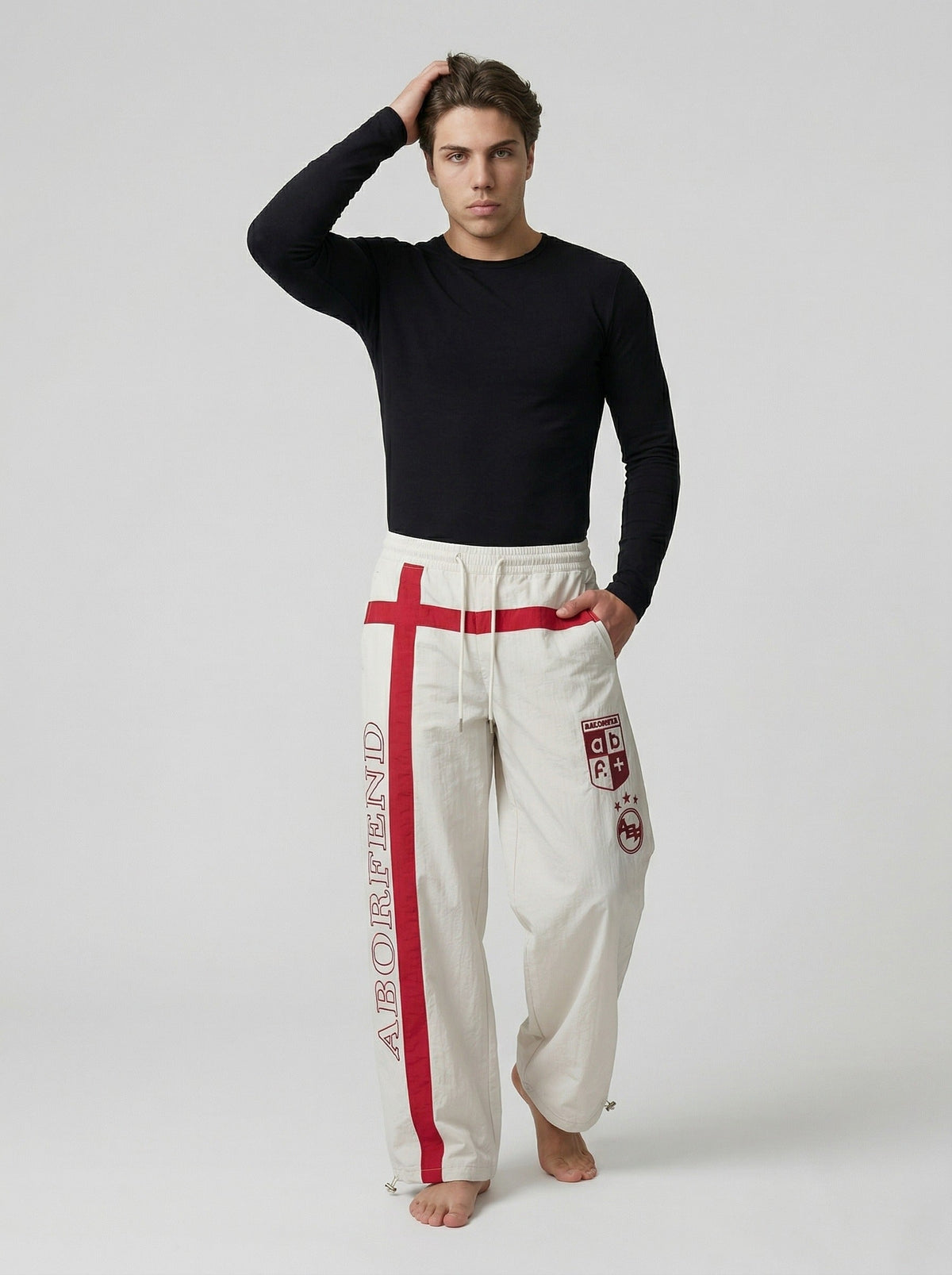 Çapraz Şeritli Geniş Paça Jogger