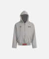 DAXUEN Distressed zip-up hooded sweatshirt