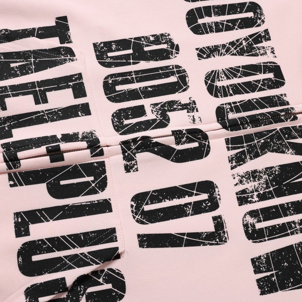 Eskitme Grafik Baskılı Kapüşonlu Fermuarlı Sweatshirt