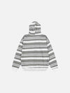 Oversize Yazı Baskılı Yıpratılmış Kapüşonlu Sweatshirt Naxro