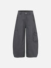 DAXUEN Wide-leg cargo pants in washed dark grey