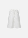 DAXUEN Wide-leg denim shorts with metal accents