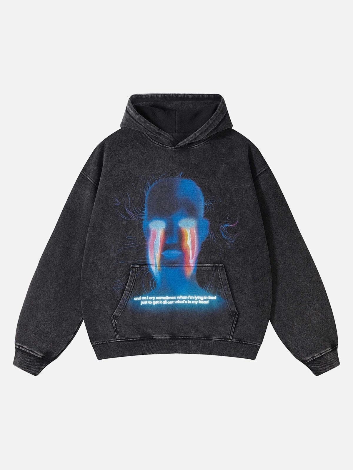 Neon Eye Print Hoodie