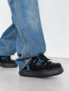 Nakış Yazılı Eskitme Denim Platform Sneaker