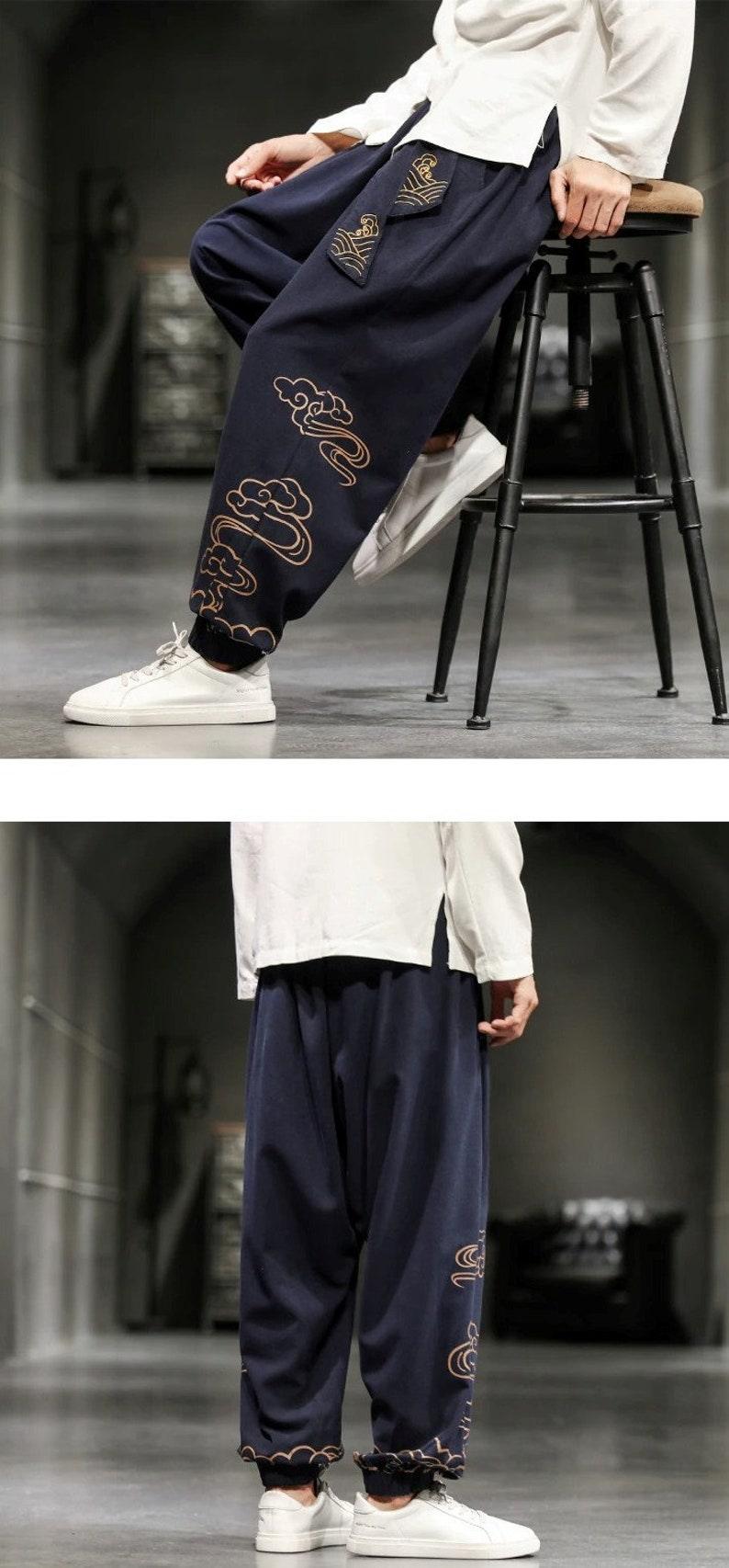Embroidered Loose Harem Pants