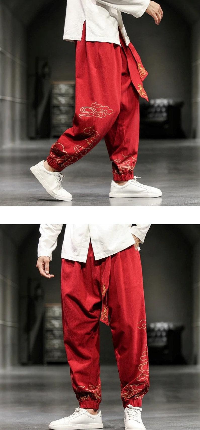 Embroidered Loose Harem Pants