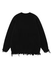 Distressed Spider Pattern Sweater