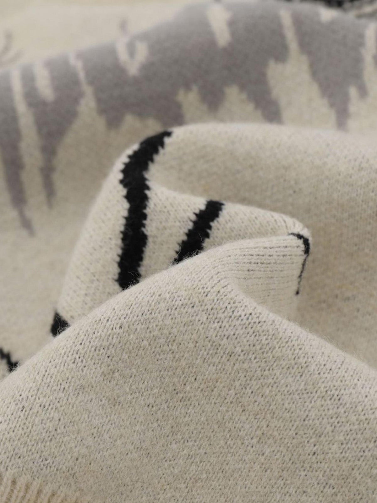 Distressed Spider Pattern Sweater