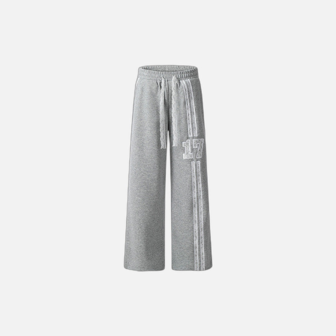 Wide Leg Dantel Detaylı Pantolon, detay görünüm — Navra Wear