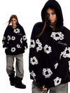 Floral Print Oversized Hoodie