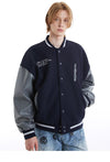 Gitar Desenli Retro Varsity Ceket