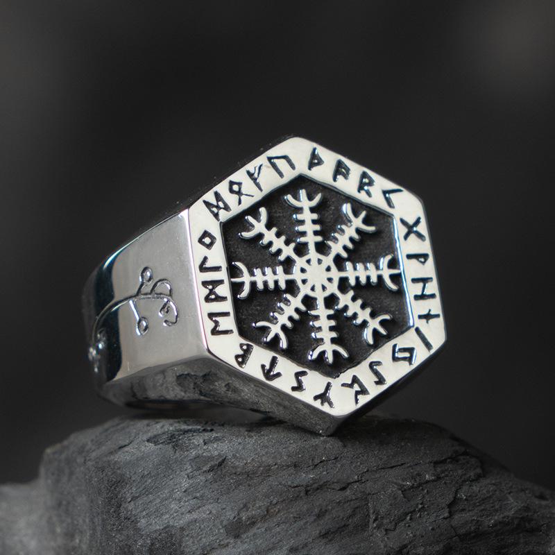 Gotik İskandinav Pusula Yüzük